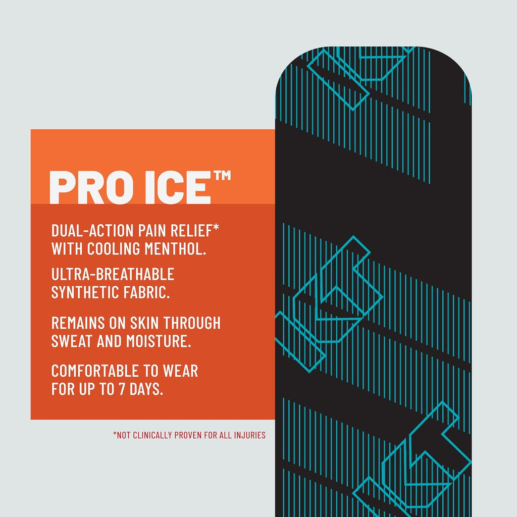 KT Tape Pro Ice Menthol Infused Kinesiology Tape, 20 Precut Strips

