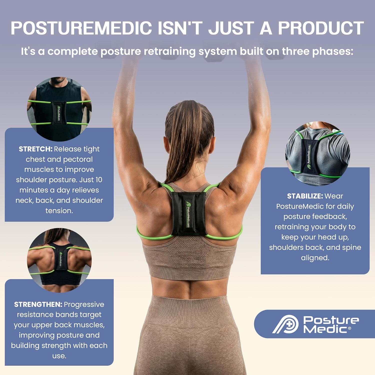 PRIMEKINETIX PostureMedic Dynamic Posture Corrector Active Resistance Training System

