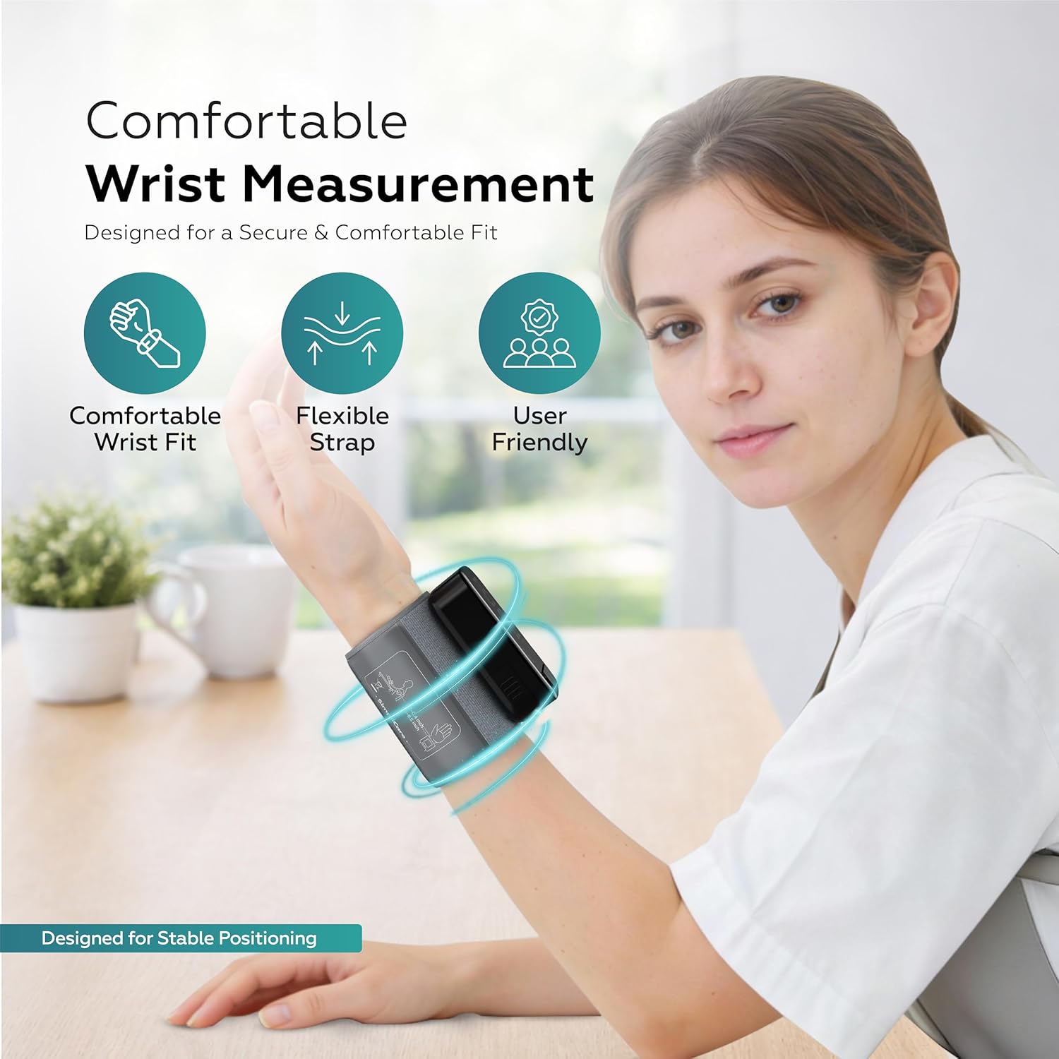 Wrist Blood Pressure Monitor, Digital BP Cuff, LED Display, Dual-User

