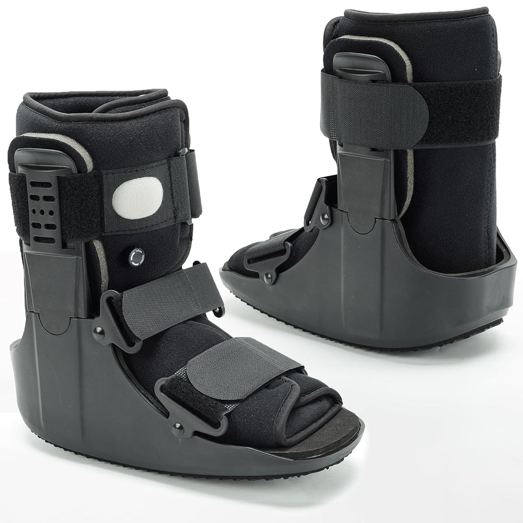 Lightweight Walking Boot for Broken Foot, Adjustable Straps, Rigid Ankle Support

