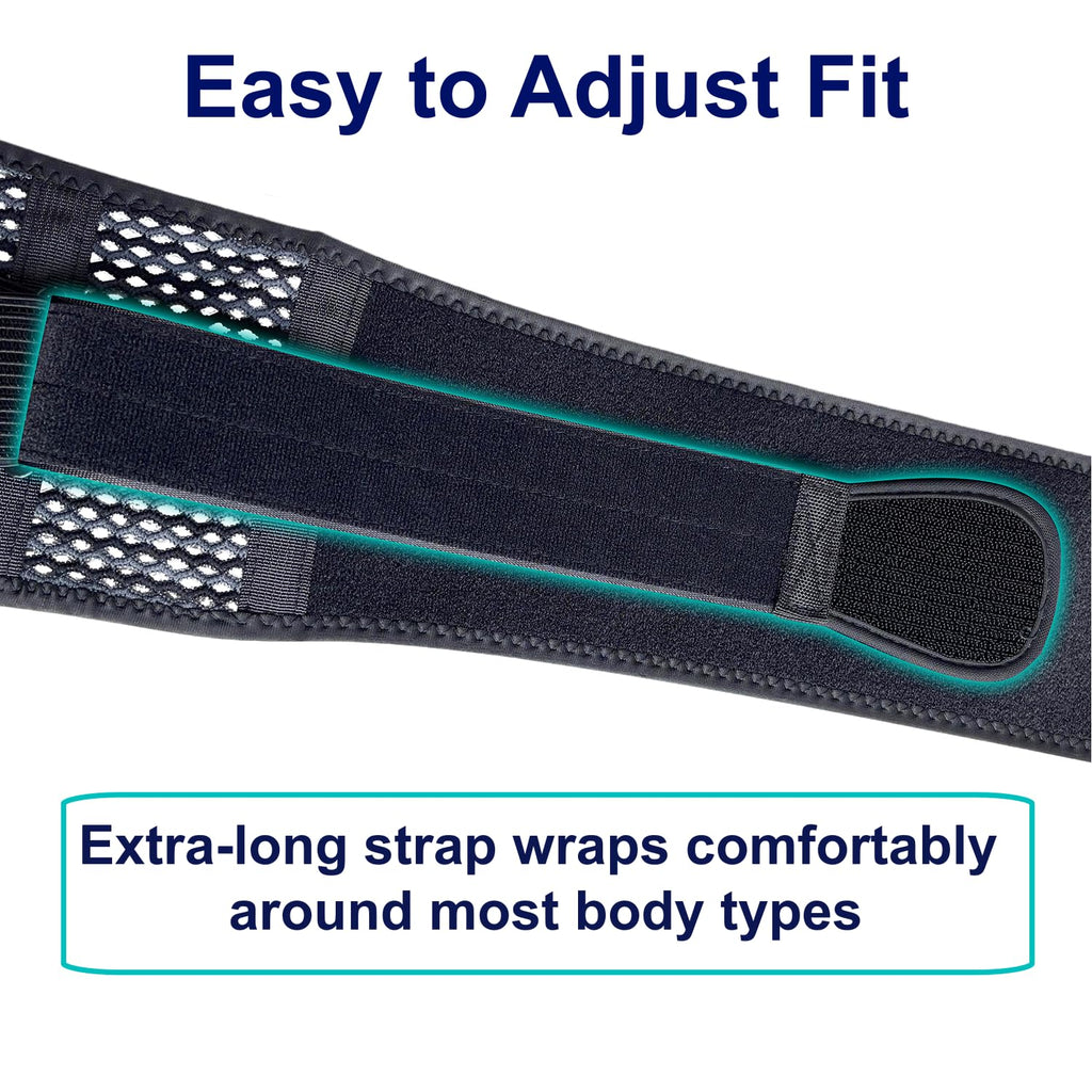 Adjustable Breathable Lumbar Support Back Brace for Women, Low-Profile Belt

