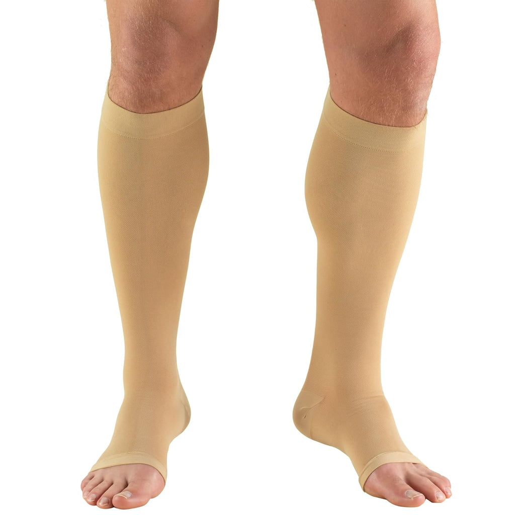 Truform 20-30 mmHg Knee High Open Toe Compression Stockings, Unisex

