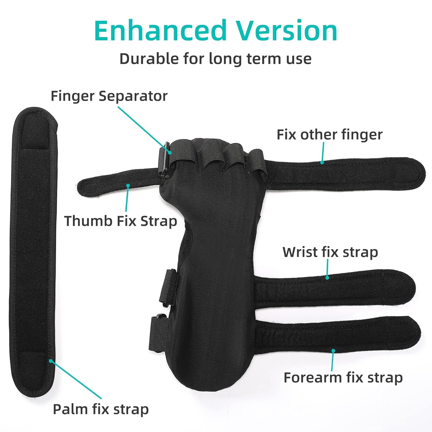Fanwer Resting Hand Splint with Finger Separators, Hand Brace for Wrist Pain

