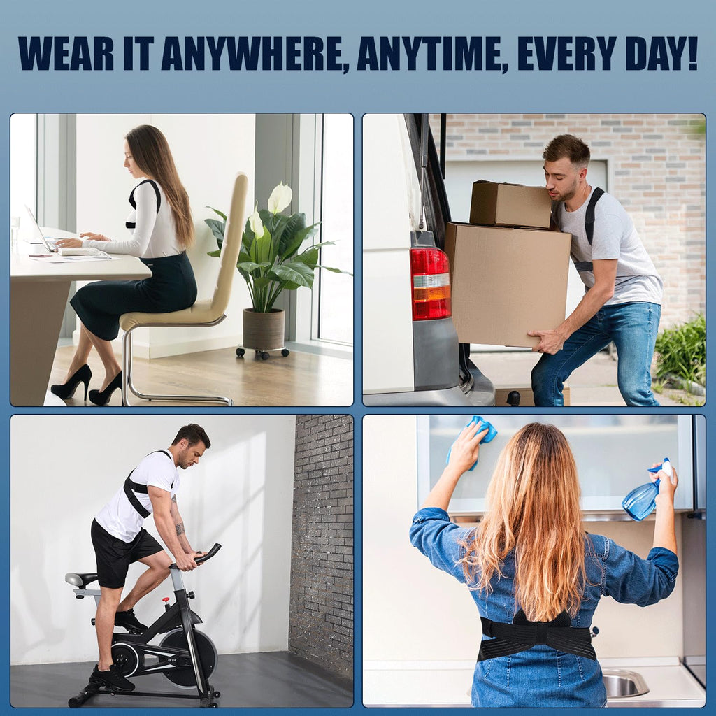 Luckela Posture Corrector Back Brace for Men and Women, Adjustable Support

