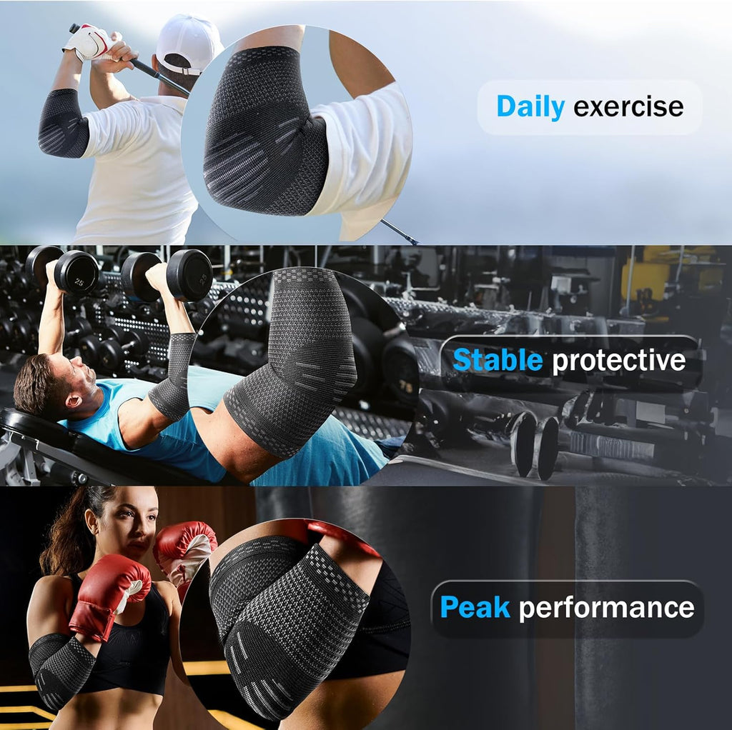 POWERLIX Elbow Compression Brace Sleeve for Tennis Elbow, Bursitis & Tendonitis

