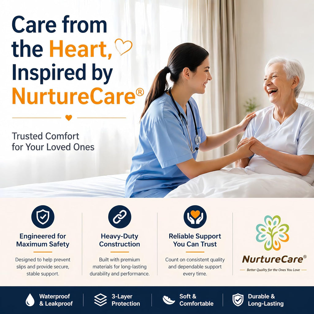NurtureCare Positioning Bed Pad with Handles, Waterproof Transfer Sheet

