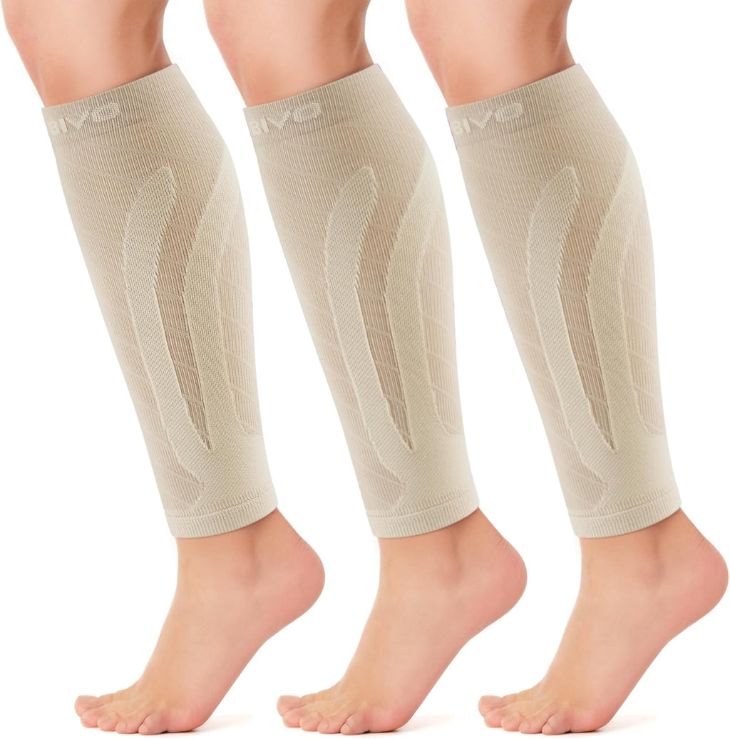CAMBIVO Calf Compression Sleeves for Men & Women, Footless Shin Splint Socks

