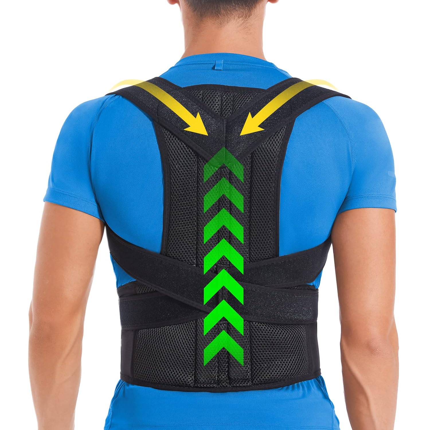 DIANMEI Back Brace Posture Corrector Adjustable Lumbar Upper Back Support

