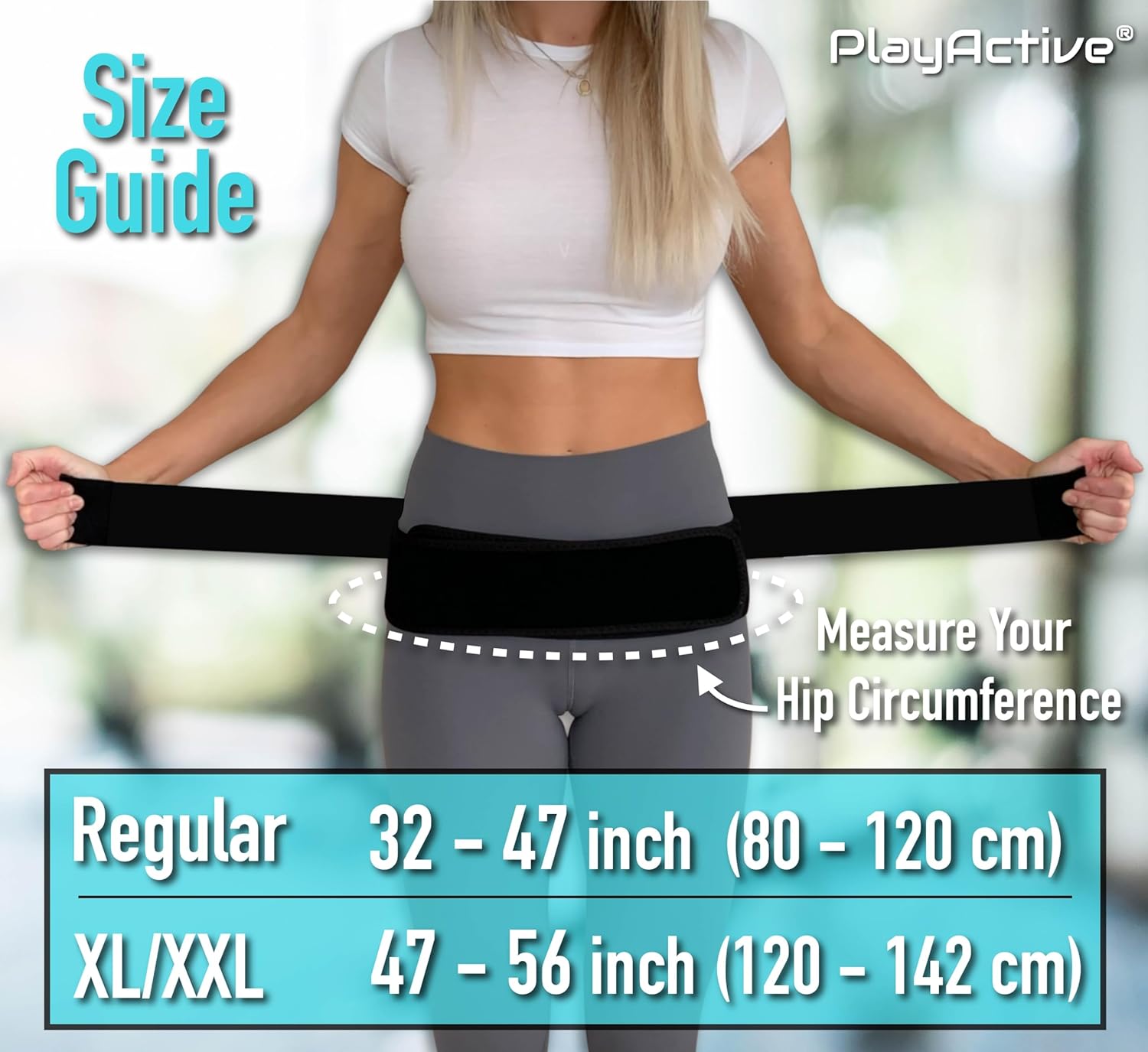 PlayActive Sacroiliac SI Joint Belt for Sciatica and Lower Back Support Brace

