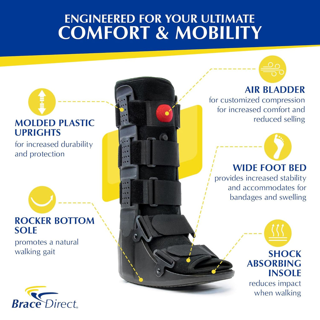 Brace Direct Tall Air CAM Walker Fracture Boot with Adjustable Compression Pump


