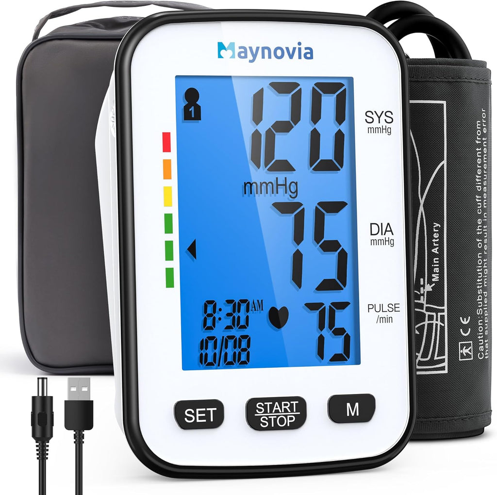 Upper Arm Digital Blood Pressure Monitor with Talking English & Spanish Voice

