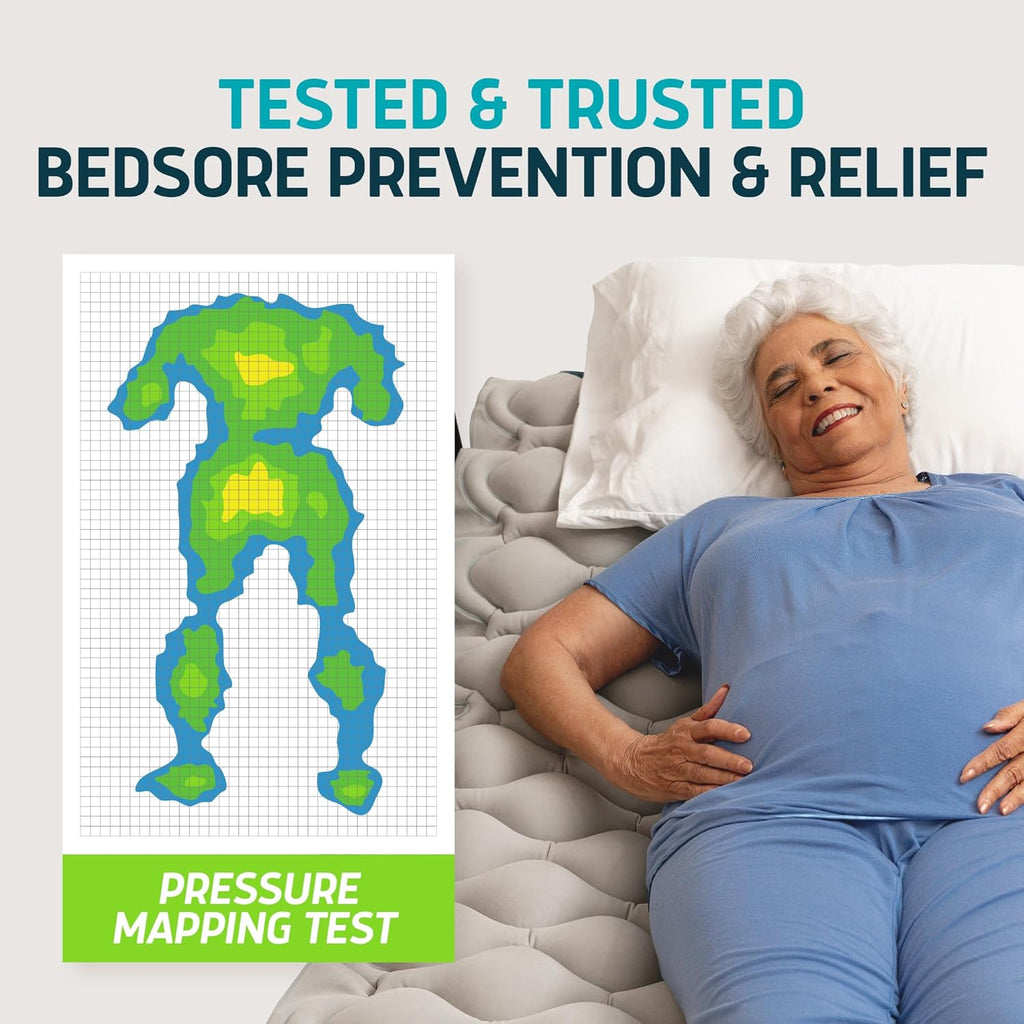 Lunderg Alternating Air Pressure Mattress Pad with Static Mode and Quiet Pump

