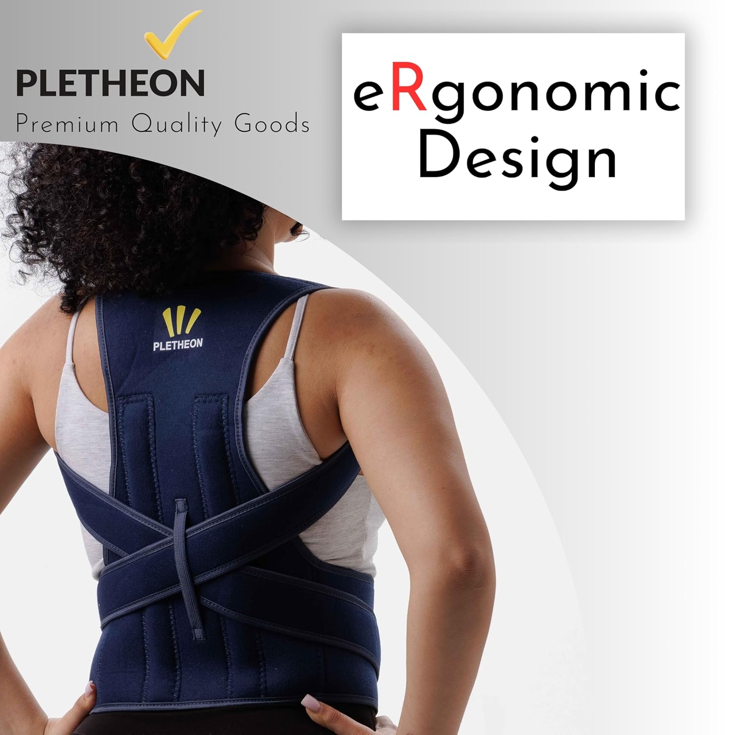 Posture Corrector for Men and Women, Adjustable Upper Back Shoulder Brace

