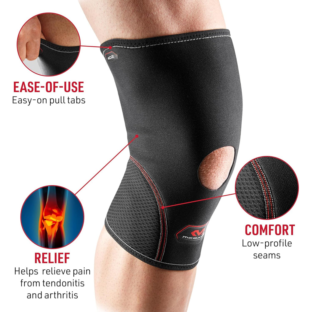 McDavid 402 Knee Compression Support Sleeve, Black

