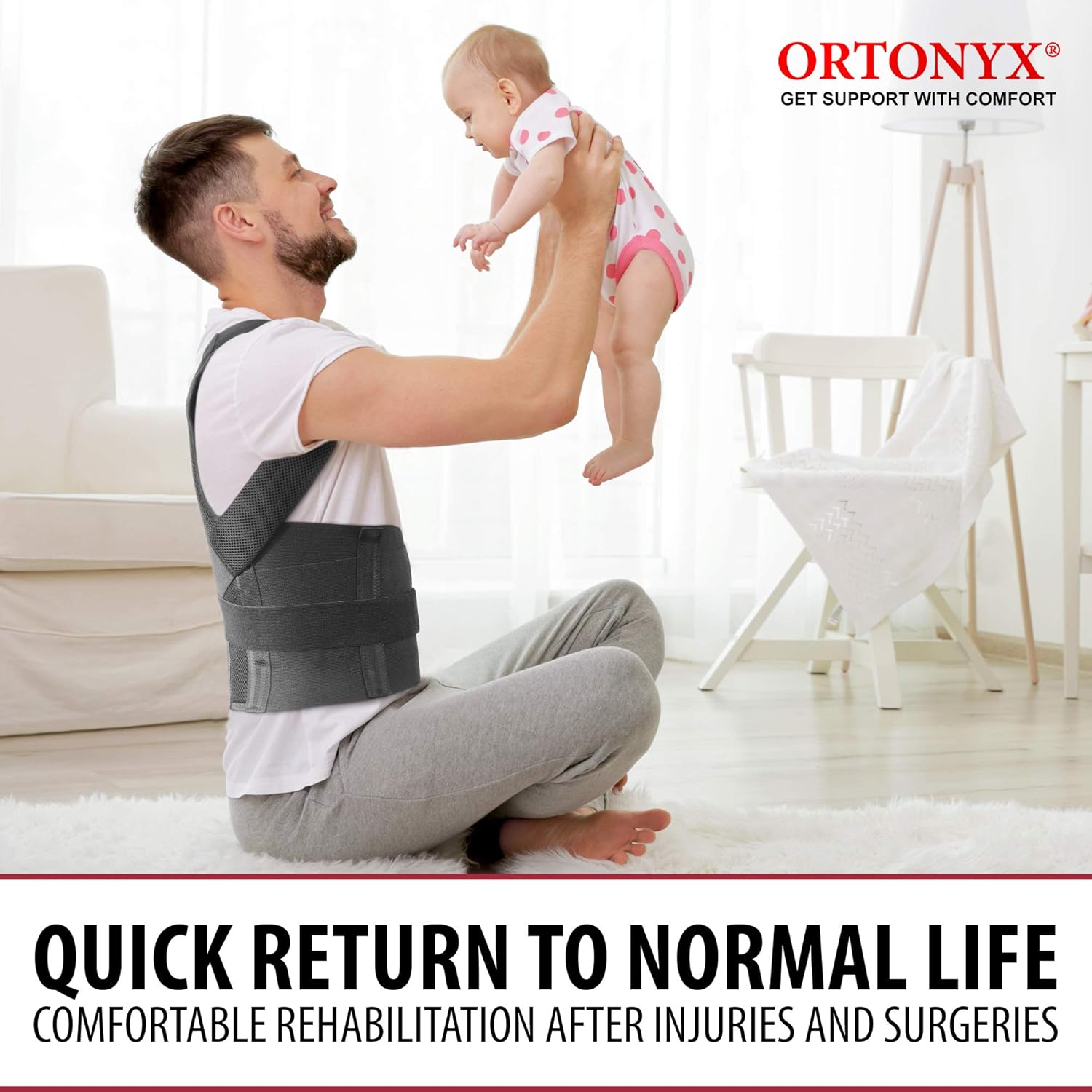 ORTONYX Comfort Back Brace Posture Corrector with Thoracic Support

