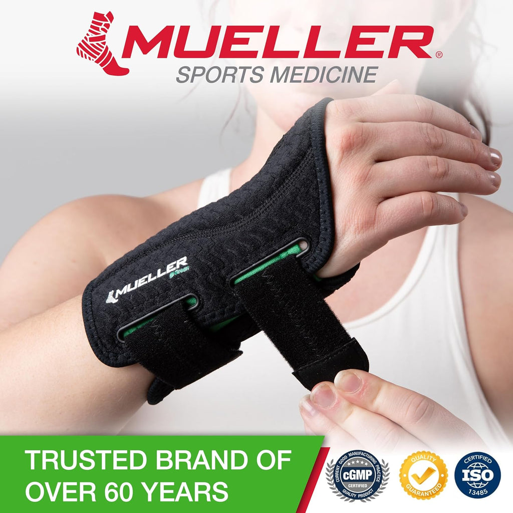 Mueller Sports Medicine Fitted Wrist Brace for Carpal Tunnel, Tendonitis, Arthritis

