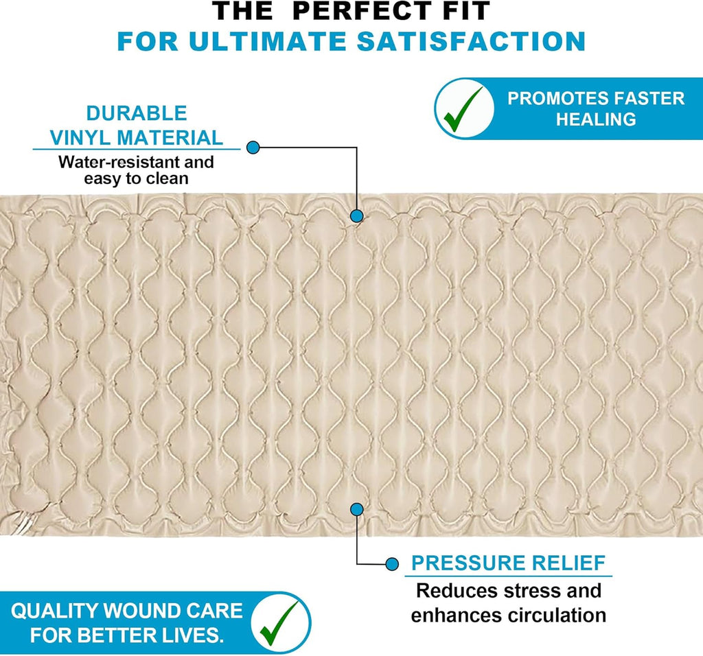 MedVance Alternating Air Pressure Mattress Pad with Ultra-Quiet Pump for Bed Sores

