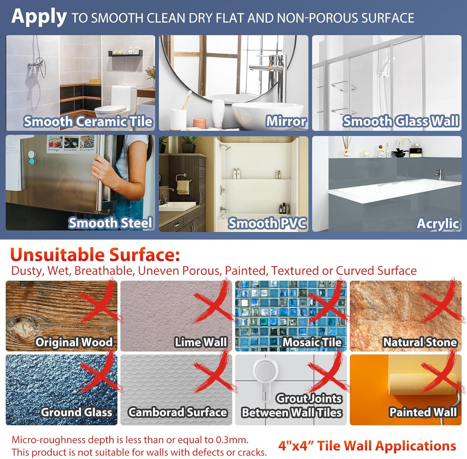 Grab Bars for Bathtubs and Showers No-Drill Suction Safety Handle Waterproof

