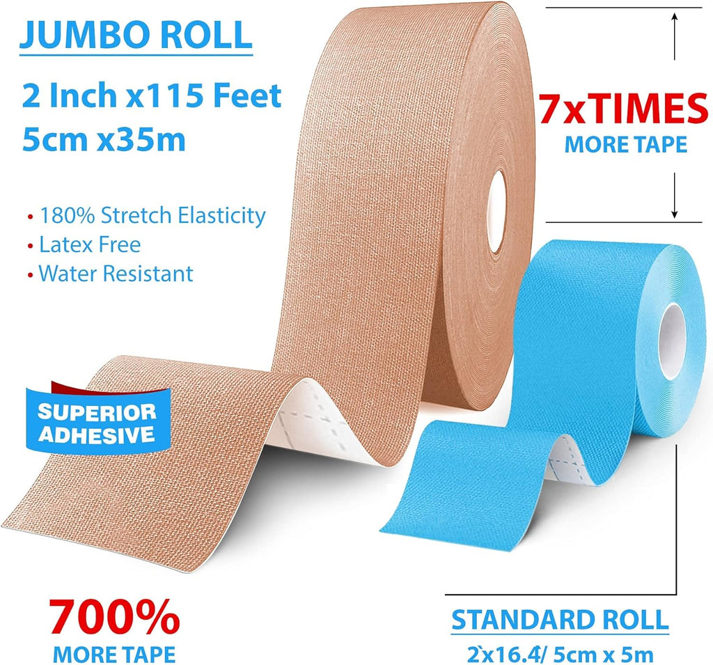 StarkTape Kinesiology Athletic Sports Tape, Latex-Free Waterproof, 115 ft Roll

