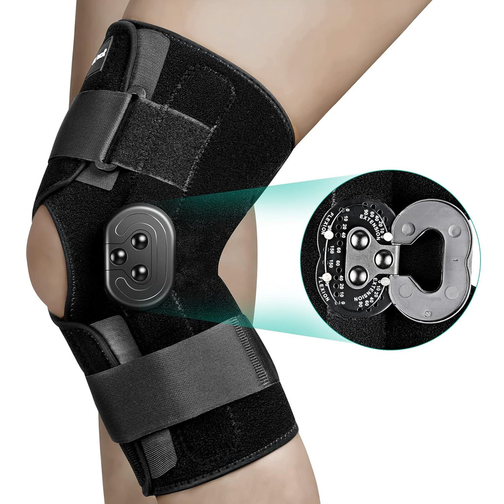 NEENCA Hinged Knee Brace with Locking Dials, ROM Knee Immobilizer for Support

