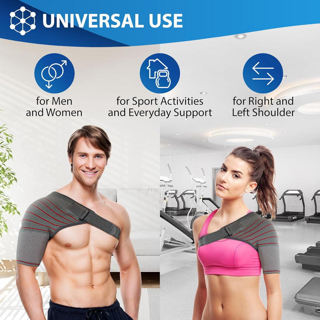 ORTONYX Shoulder Stability Brace Compression Sleeve for Rotator Cuff Support


