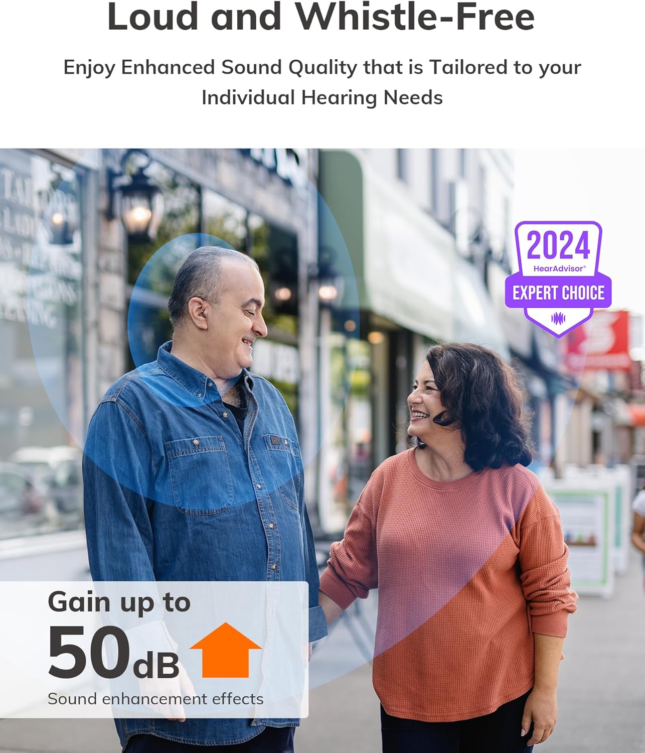 ELEHEAR-Beyond OTC Hearing Aids, AI Speech Enhancement, Bluetooth 5.3, Rechargeable

