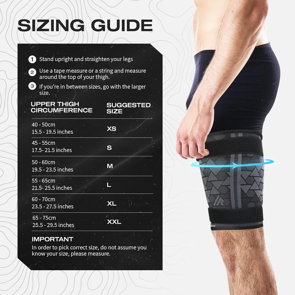 Always Ready Thigh Compression Sleeve with Hot & Cold Gel Pack for Hamstring

