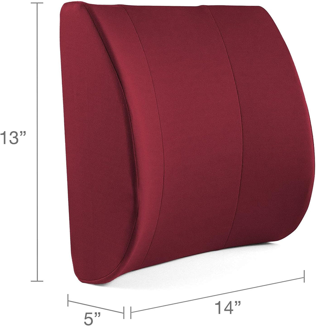 DMI Lumbar Support Pillow for Chair, Removable Washable Cover, Firm Insert


