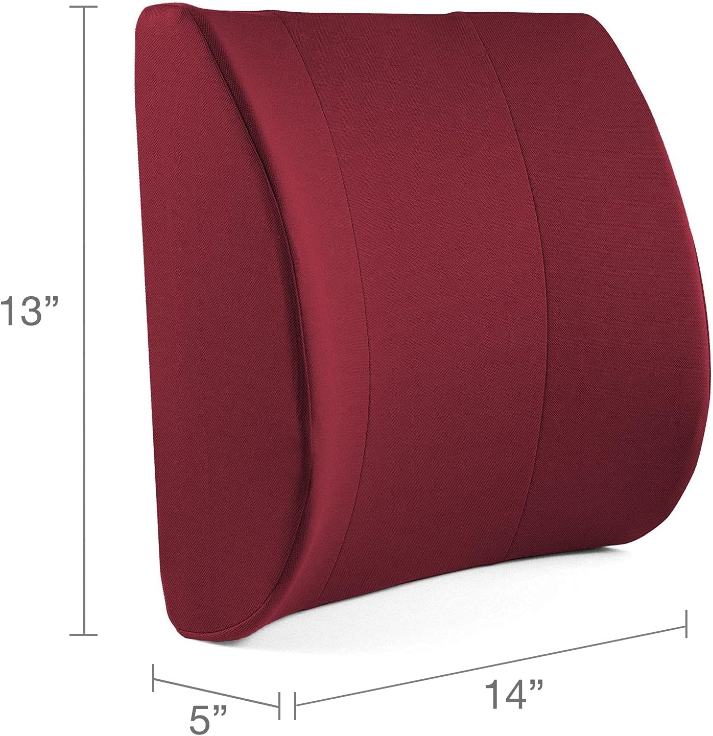 DMI Lumbar Support Pillow for Chair, Removable Washable Cover, Firm Insert


