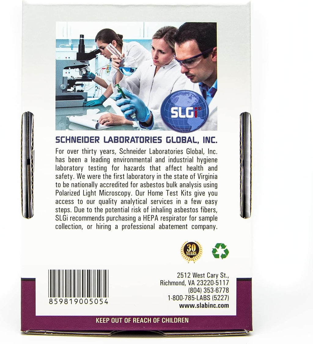 SLGi Home Asbestos Test Kit for Bulk Vermiculite and Other Materials

