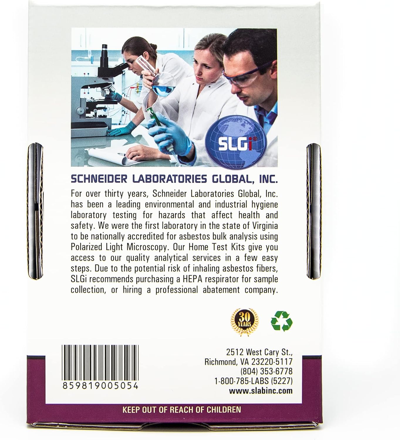 SLGi Home Asbestos Test Kit for Bulk Vermiculite and Other Materials

