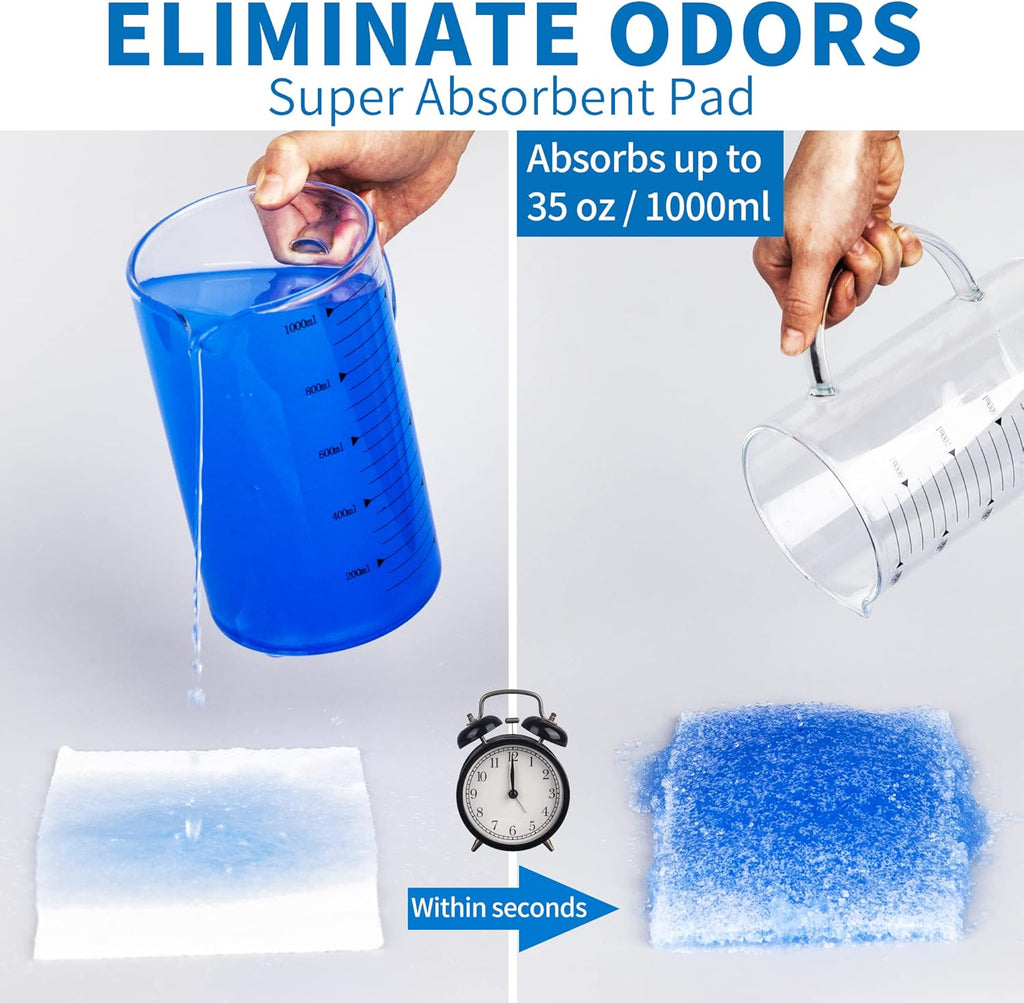 MINIVON Bedpan Set with Disposable Liners and Super Absorbent Pads

