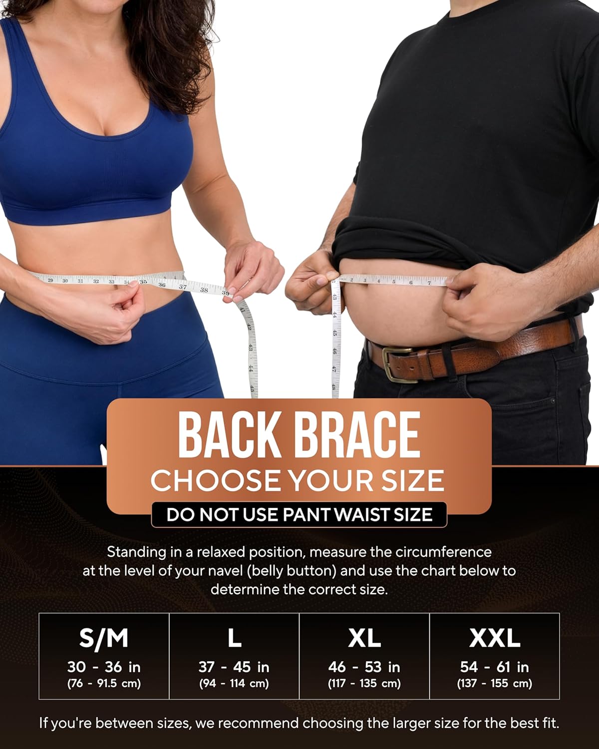TheraCopper Copper Back Brace Lumbar Support Belt for Lower Back Pain, Sciatica

