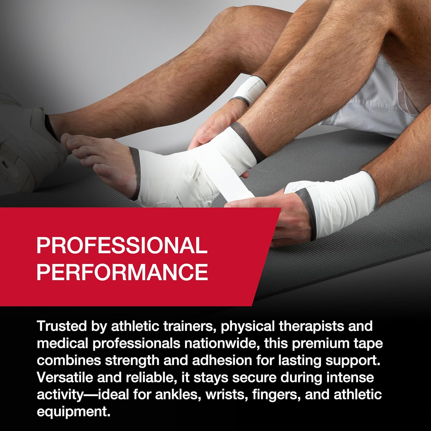 Mueller Sports Medicine Premium Athletic Tape, Cotton Support Tape Rolls

