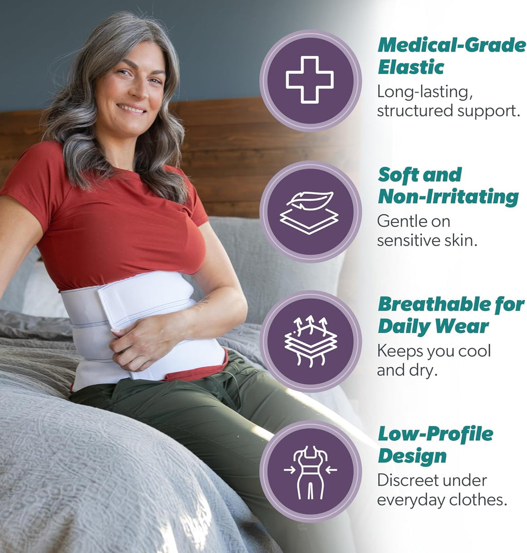 BraceAbility Medical Abdominal Stomach Binder Compression Wrap for Diastasis Recti


