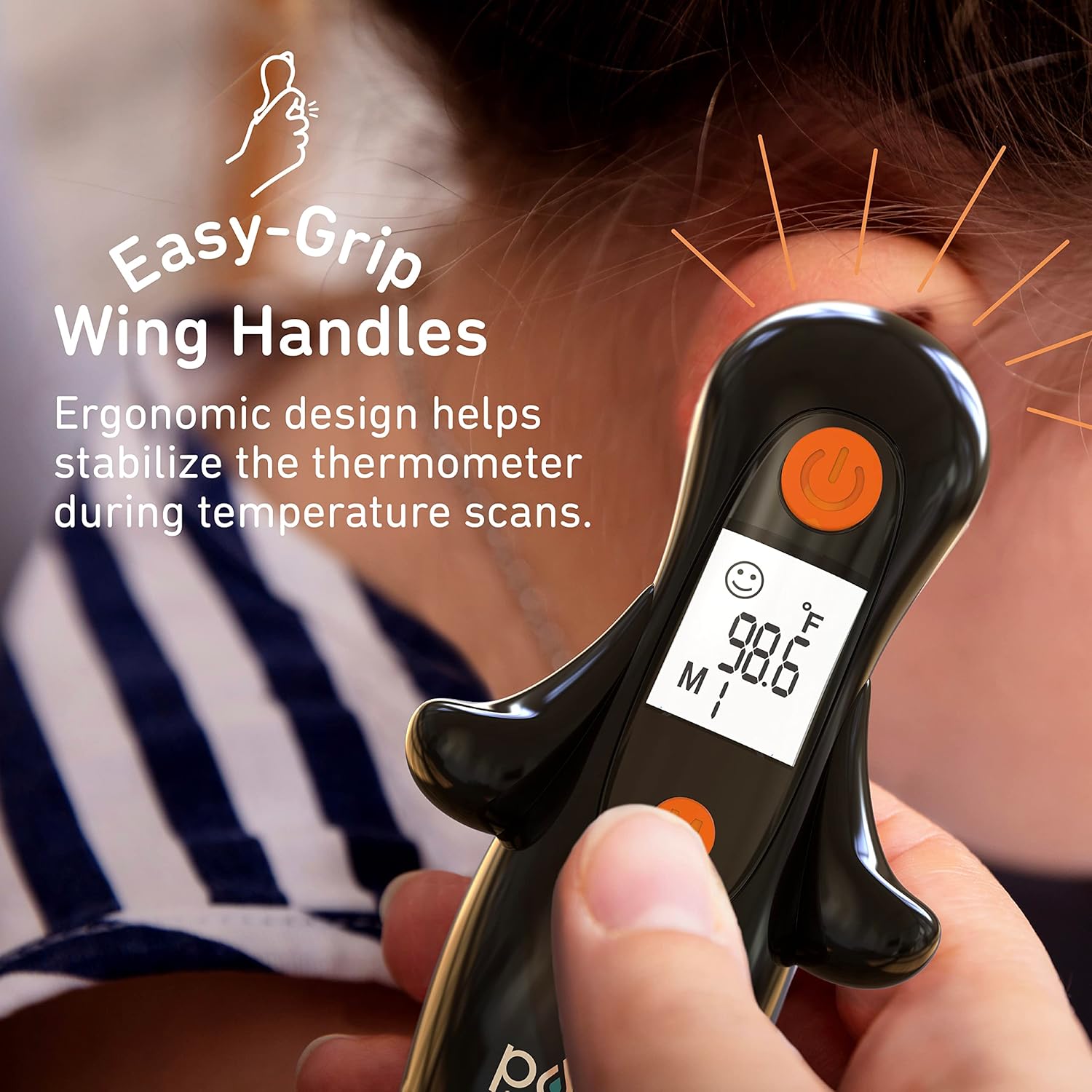 Pure Enrichment PureBaby Penguin Ear Thermometer with InstaRead LCD Backlit Display

