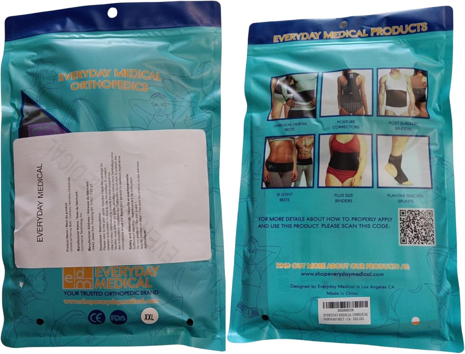 Medical Umbilical Hernia Belt Abdominal Binder Post-Surgery Compression Support

