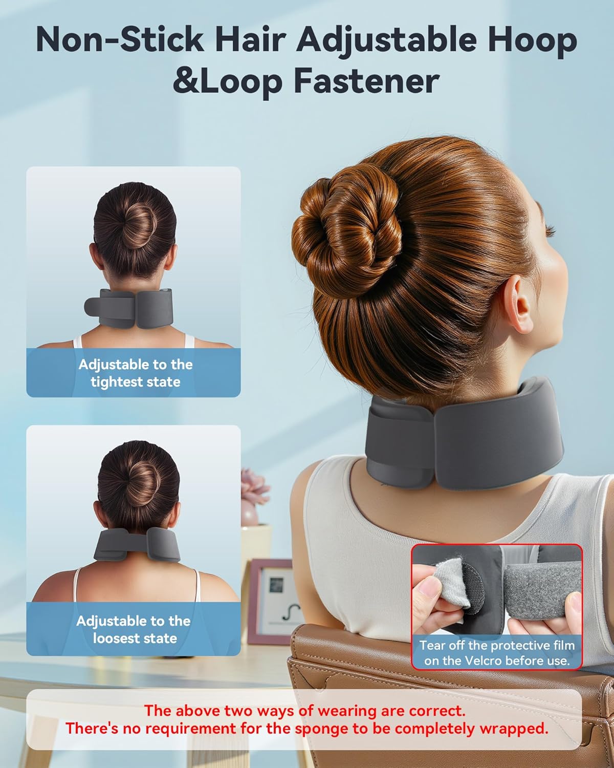 Cervical Neck Brace for Sleeping, Soft Support for Neck Pain Relief and Alignment

