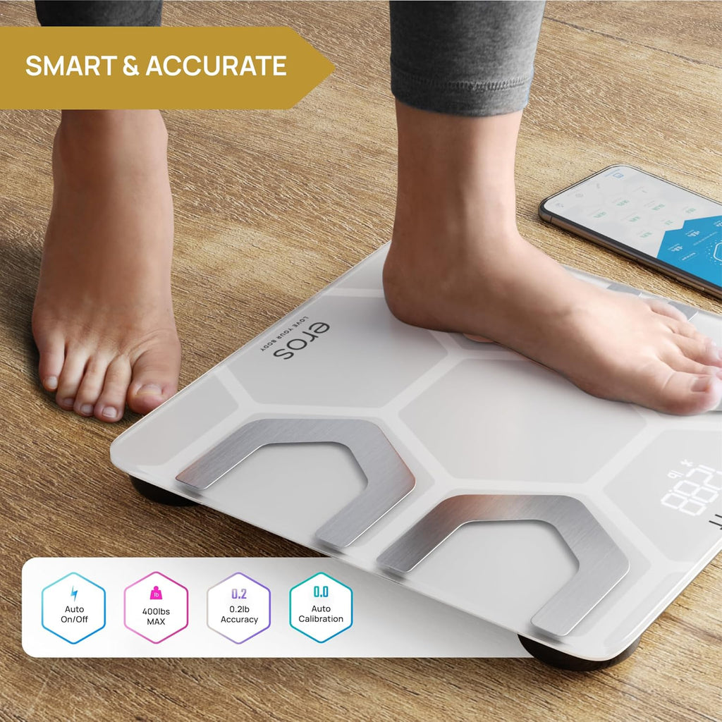 INEVIFIT EROS Bluetooth Smart Bathroom Body Fat Scale with BMI and App 400 lb

