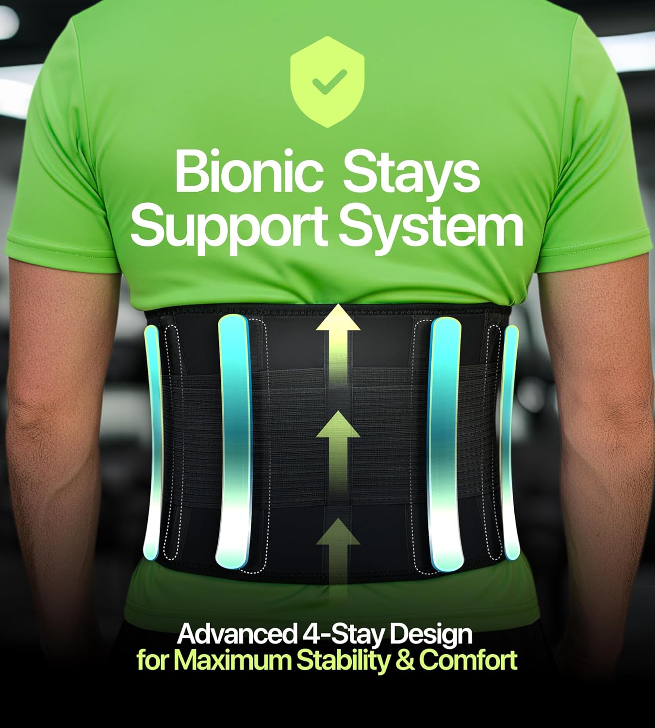 Plus Size Lower Back Brace for Lumbar Support, Adjustable Sciatica Support

