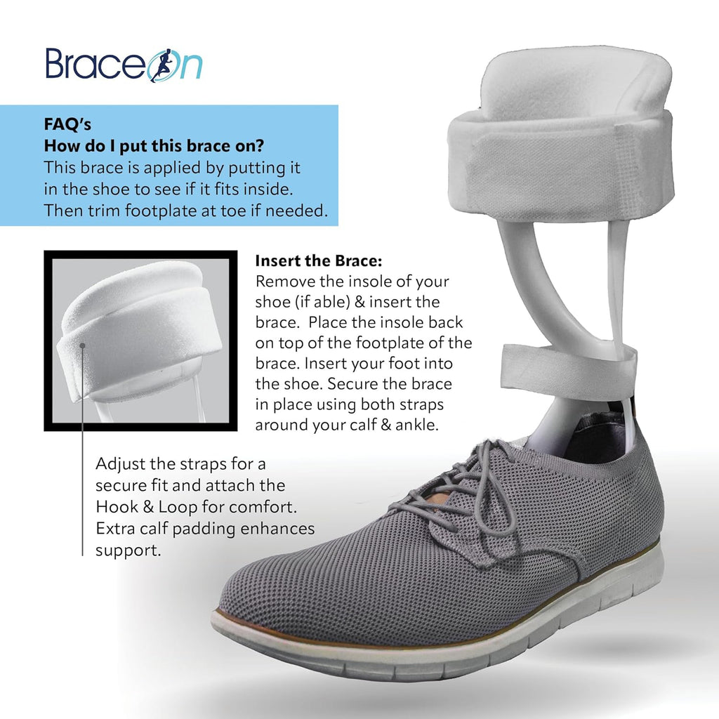 Swedish Deluxe AFO Drop Foot Stabilizer Brace

