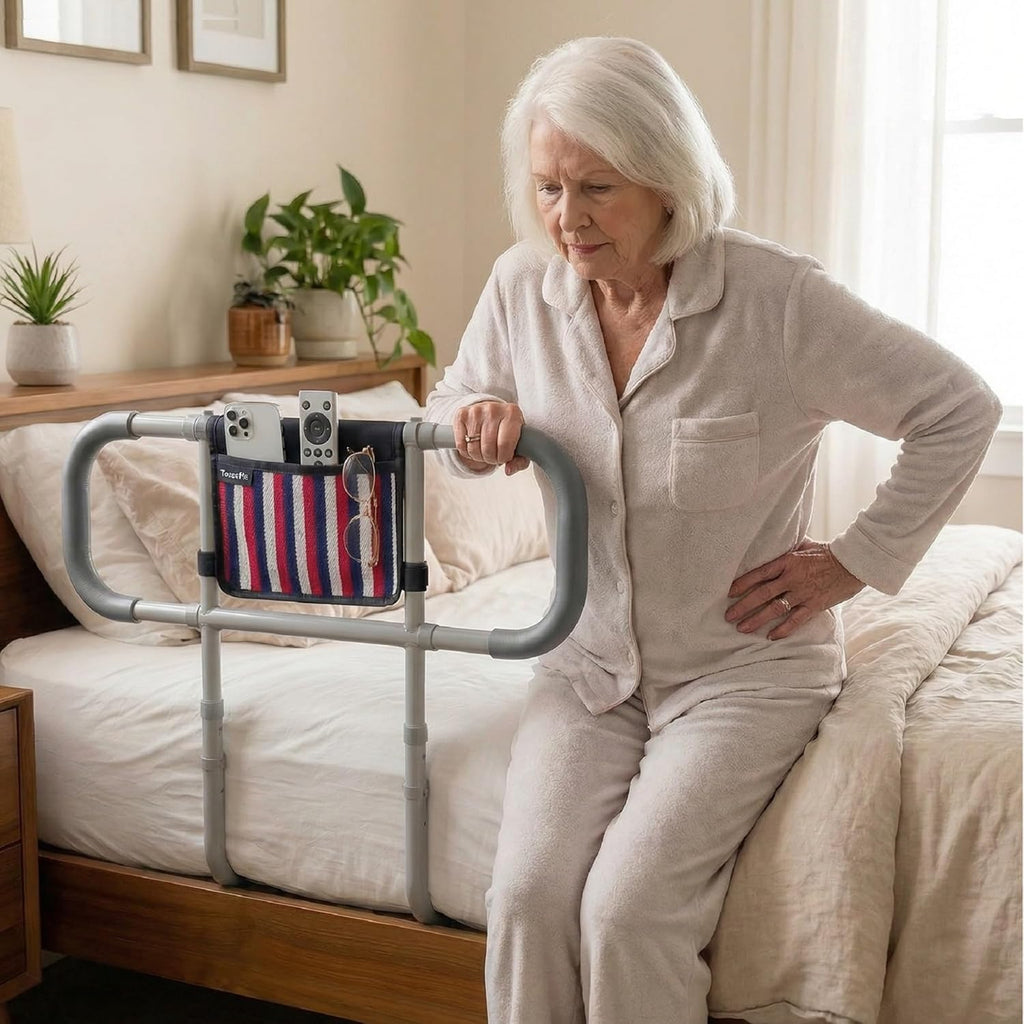 Bed Safety Assist Handle for Seniors, Adjustable Grab Bar, 350 lb Load

