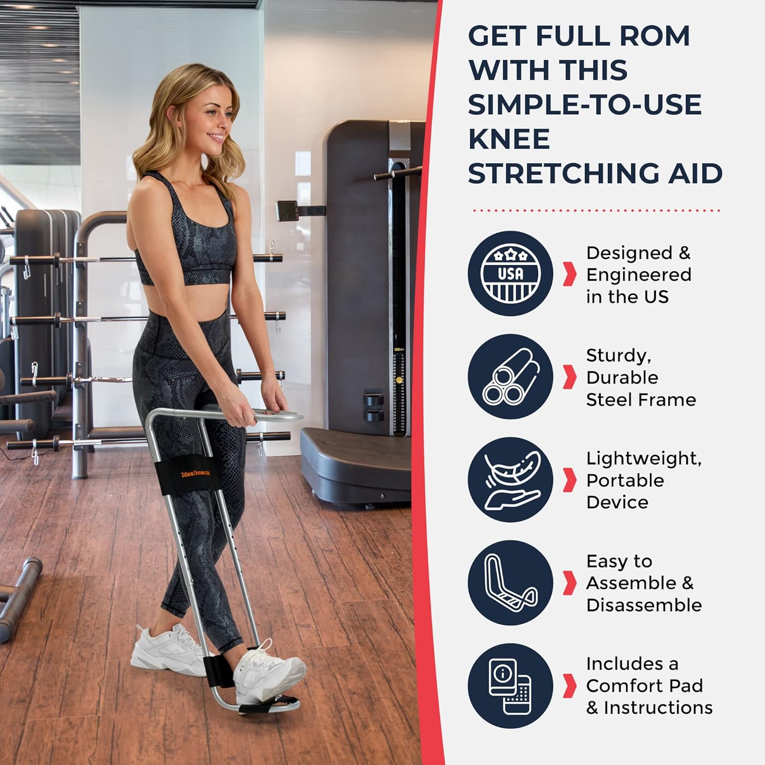 IdealKnee Knee Extension & Pain Relief Device for ACL, MCL, Arthritis Rehab

