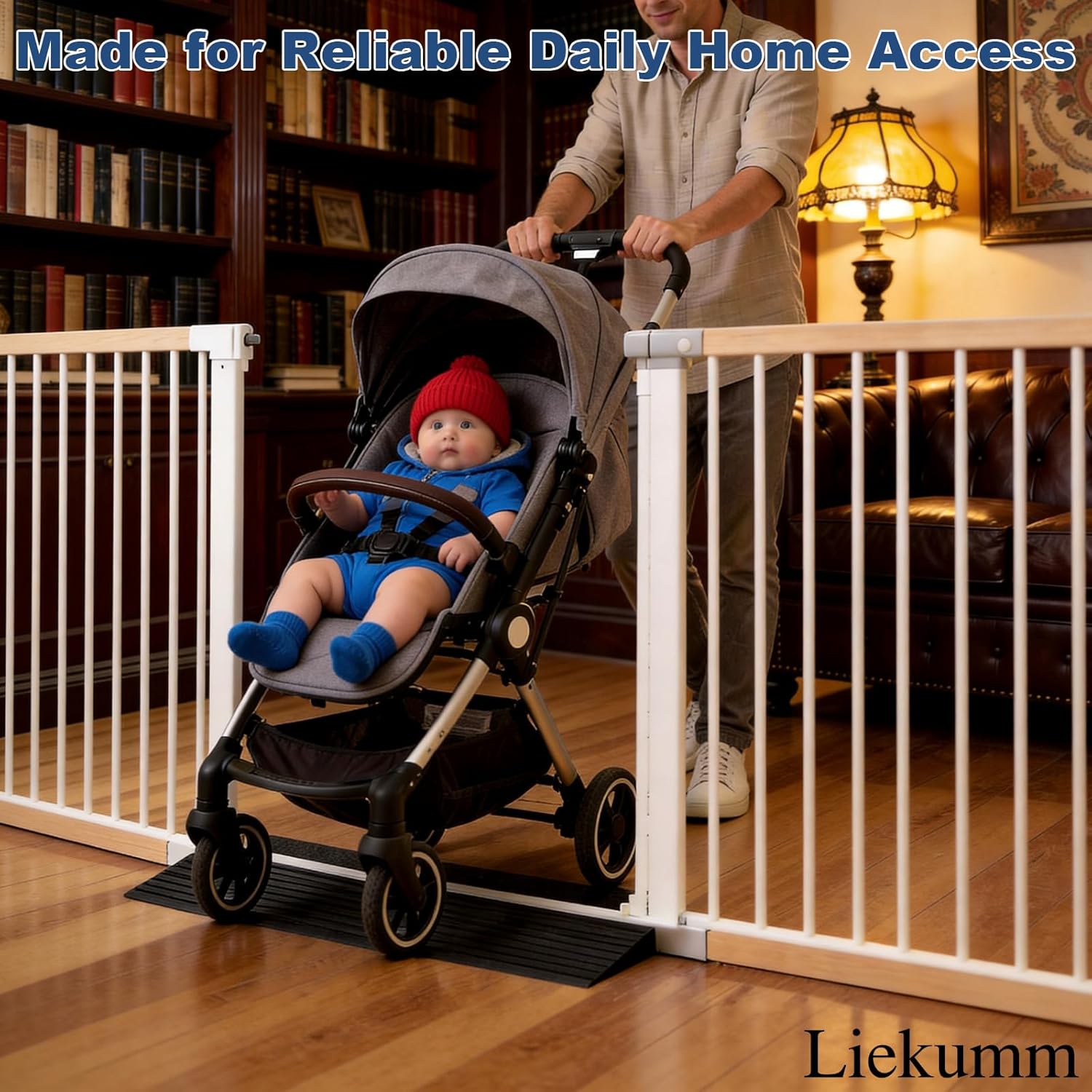 LIEKUMM Rubber Threshold Ramp for Doorways, Non-Slip, Cuttable, Adhesive

