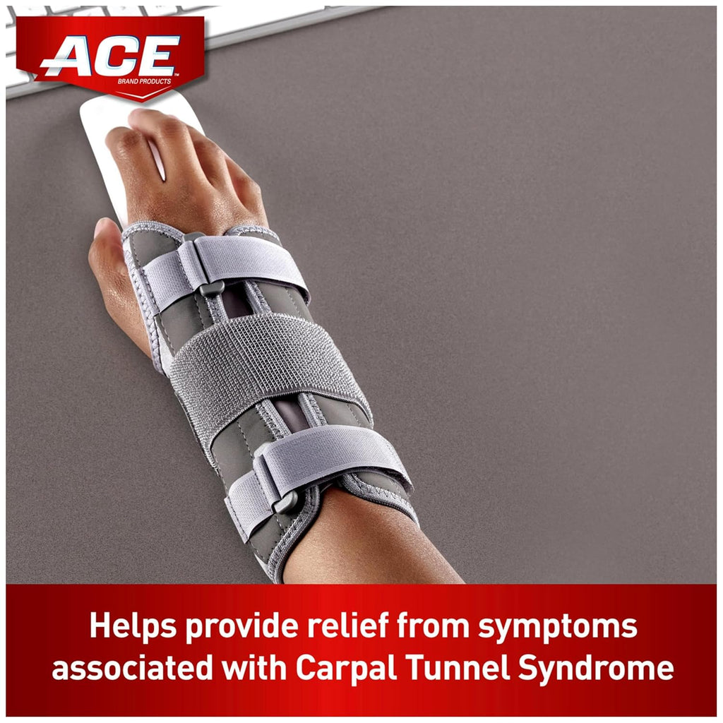ACE Brand Carpal Tunnel Wrist Stabilizer Adjustable Wrist Brace with Memory Foam Palm

