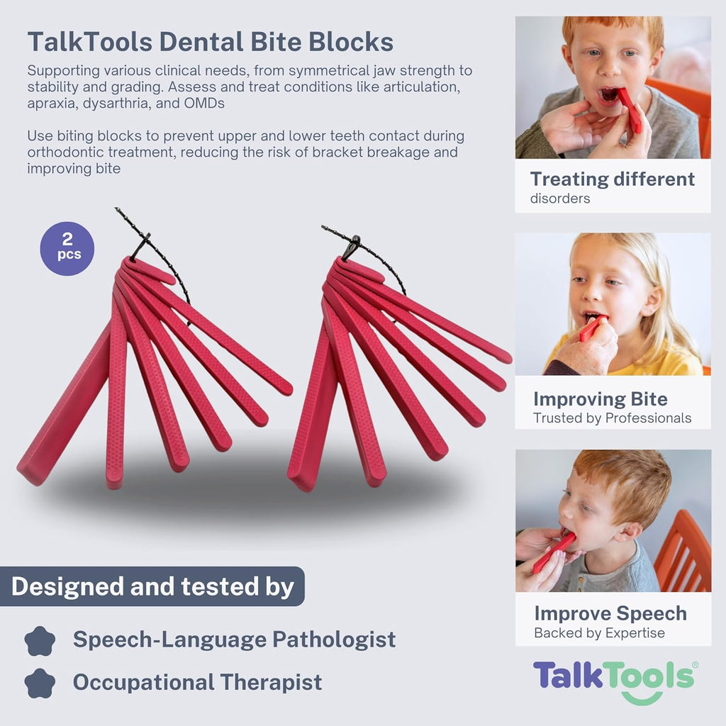TalkTools Dental Bite Blocks for Jaw Grading Therapy Tools for Chewing and Biting

