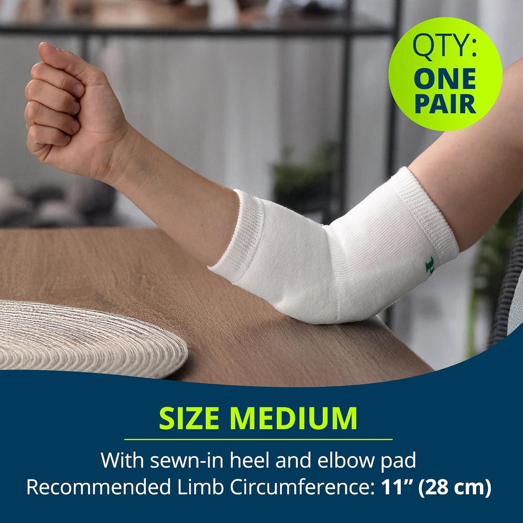 TIDI Posey Heel and Elbow Protectors with Foam Pads, Heel and Elbow, White

