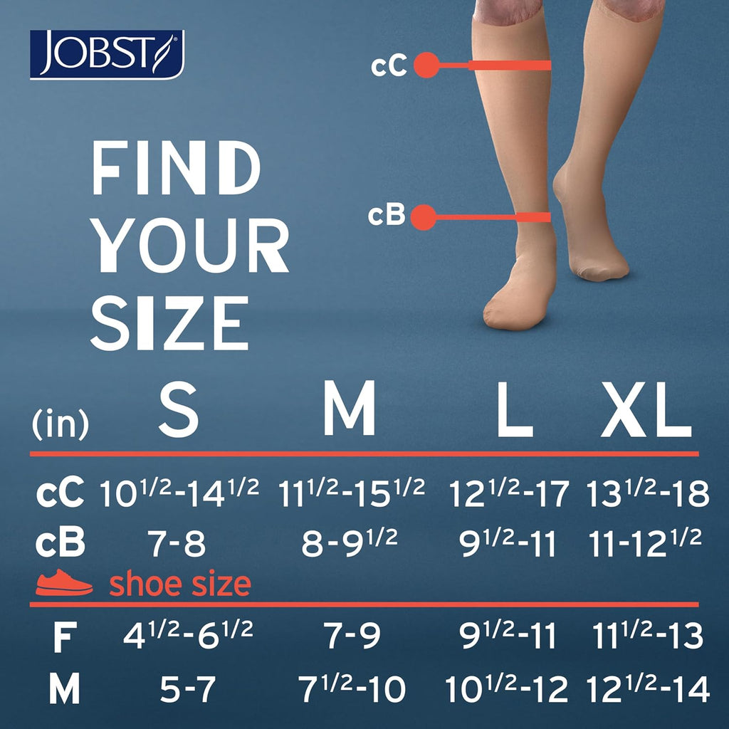 Jobst Activa Opaque 20–30 mmHg Compression Socks Knee High Closed Toe

