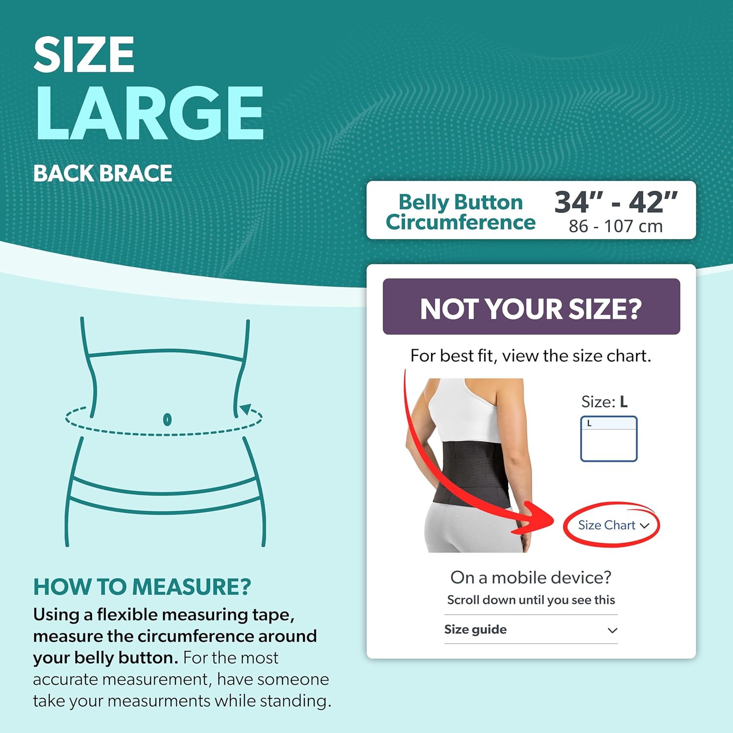 BraceAbility Elastic Low Back Brace Compression Lumbar Support Belt for Sciatica


