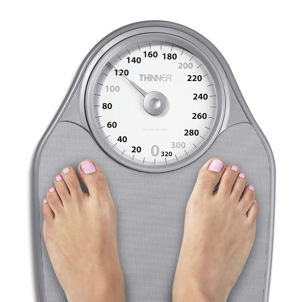 Conair Thinner Extra-Large Analog Dial Bathroom Scale for Body Weight, 330 lb


